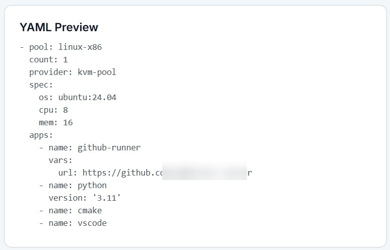 The pool view: every node with the spec digest it currently carries, one digest repeated down a converged fleet