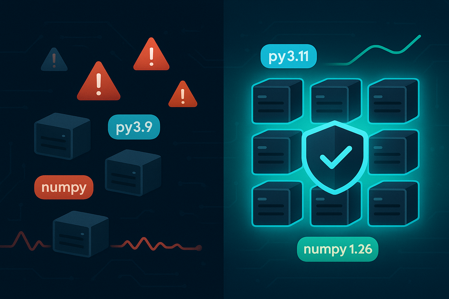 Identical runners rebuilt from one immutable pool image